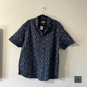 Lucky Brand Navy Patterned Button Down Shirt